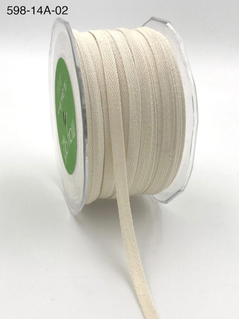 100Y - 100% Cotton Twill tape - 1/4 Wide Online Ribbon - May Arts