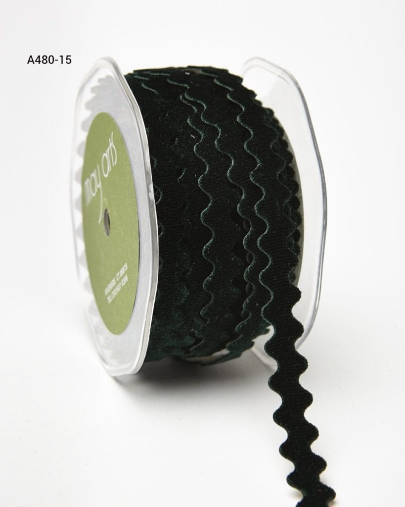 Ric Rac Velvet Adhesive Ribbon 3/8" Online Ribbon May Arts