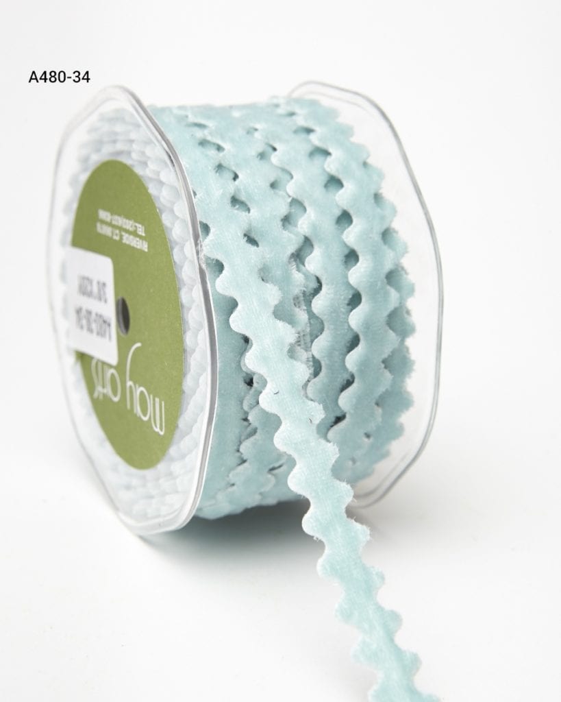 Ric Rac Velvet Adhesive Ribbon 3/8" Online Ribbon May Arts