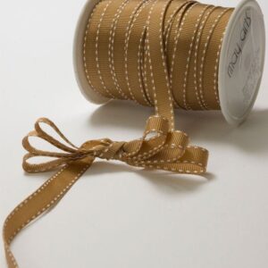 BH32 - ANTIQUE GOLD/WHITE STITCH