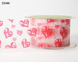 Variation #149287 of 2 Inch Sheer Hearts Ribbon