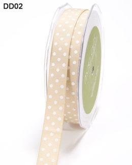 DD-8-02 - 5/8 Inch Grosgrain Dots Ribbon