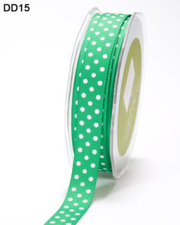 DD-8-15 5/8 Inch Grosgrain Dots Ribbon