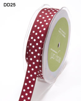 DD-8-25 5/8 Inch Grosgrain Dots Ribbon