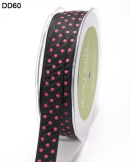 DD-8-60 - 5/8 Inch Grosgrain Dots Ribbon