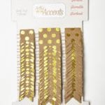 G494-30 Kraft/Gold Foil Polka Dots