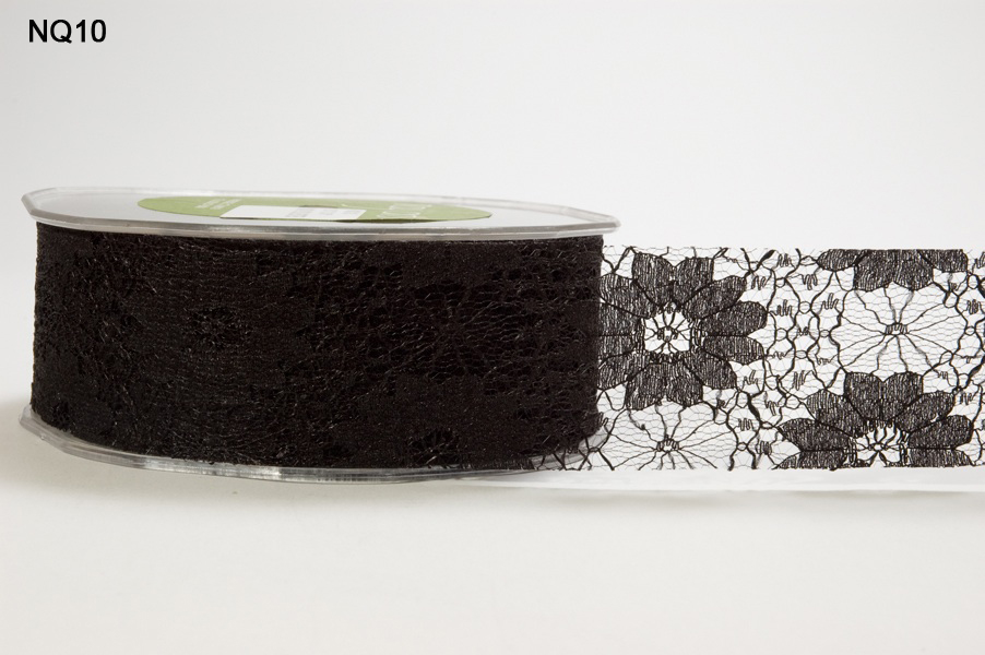 231 1Meter Hollow Out Floral Embroidered Black Lace Ribbon DIY