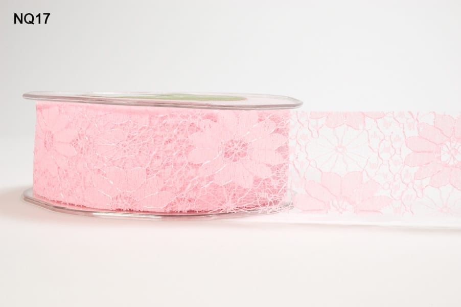 Cut Edge Floral Lace Ribbon - 1.5 Online Ribbon - May Arts Ribbon