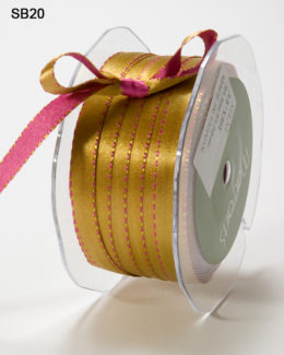 Variation #0 of 3/8 Inch Satin Reversible Ribbon w/ Stitched Edge