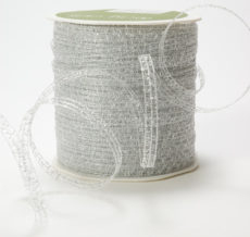 Silver Curly Sparkling Ribbon