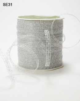 Silver Curly Sparkling Ribbon