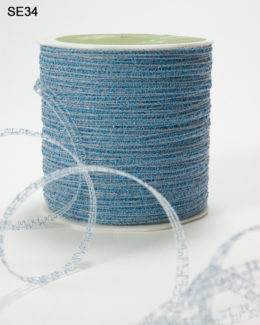 Light Blue Curly Sparkling Ribbon