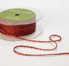 Red Metallic String Ribbon