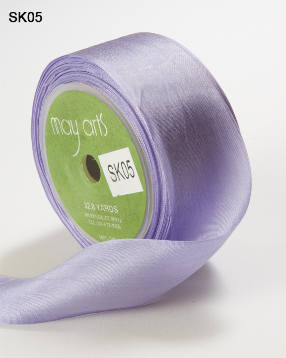 gray 3 yds May Arts BLUE GREY Silk Ribbon 1.25/" wide