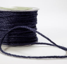 Navy Burlap Cord Ribbon