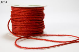 Red Burlap Cord Ribbon