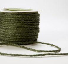 Olive Burlap Cord Ribbon