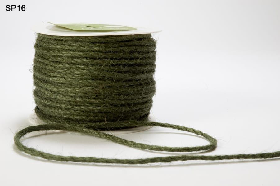 May Arts 1/8 Inch Paper Raffia Cord String Ribbon - Green - The Rubber Buggy