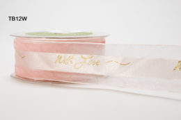 Pink With Love Satin Print Ribbon