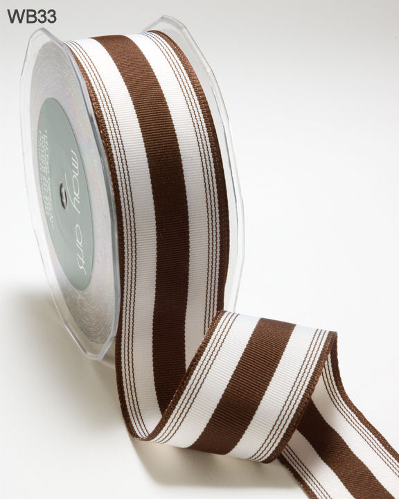 Double Stripe Cotton Ribbon - 1.5 Online Ribbon - May Arts Ribbon