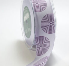 Lavender and Purple Grosgrain Cirlces Ribbon