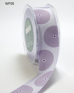 Lavender and Purple Grosgrain Cirlces Ribbon