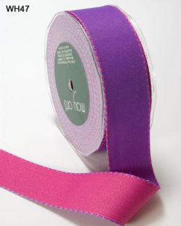 Purple and Pink Grosgrain Reversible Ribbon