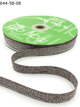 taupe pewter metallic sparkle grosgrain ribbon