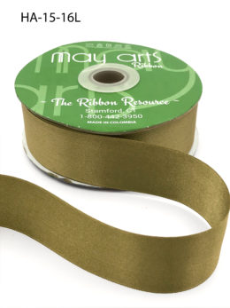 olive green double face satin ribbon