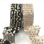 1.5" net tulle sequin wired ribbons