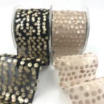 2.5" net tulle sequin wired ribbons