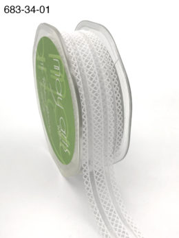 white batiste elastic lace ribbon