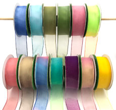 1.5" ombre tie dye organza ribbons