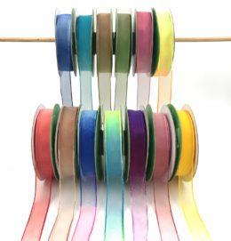 3/4" ombre tie dye organza ribbons