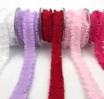 pleated ruffle chiffon ribbons