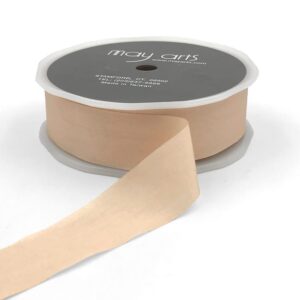 nude champagne faux silk wrinkled ribbon