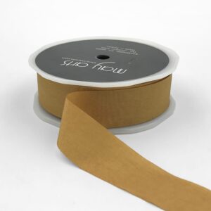 pale gold faux silk wrinkled nylon ribbon