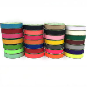 ~3/4 Inch Light-Weight Flat Grosgrain Ribbon with Woven Edge