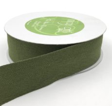 olive green twill cotton ribbon