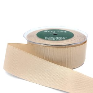 ~1.5 Inch Heavy-Weight (higher thread count) Classic Grosgrain Ribbon with Woven Edge - SX-15-02 Champagne