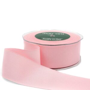 ~1.5 Inch Heavy-Weight (higher thread count) Classic Grosgrain Ribbon with Woven Edge - SX-15-17 Light pink