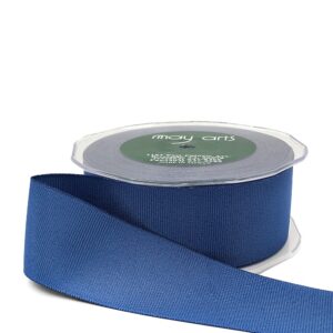 ~1.5 Inch Heavy-Weight (higher thread count) Classic Grosgrain Ribbon with Woven Edge - SX-15-83 Slate Blue