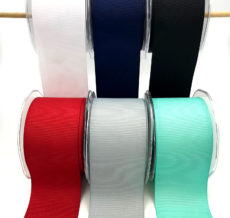 Wide grosgrain ribbons