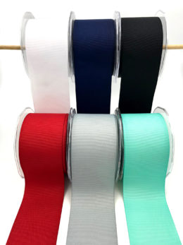 Wide grosgrain ribbons