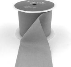 gray silver faux silk wrinkled nylon ribbon