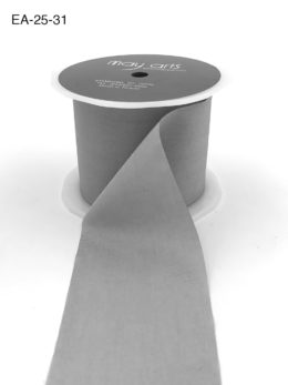 gray silver faux silk wrinkled nylon ribbon