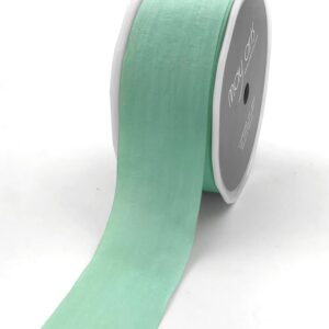 robin's egg blue faux silk wrinkled nylon ribbon