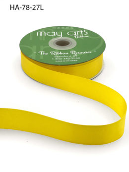 yellow double face satin ribbon