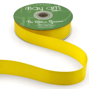 yellow double face satin ribbon