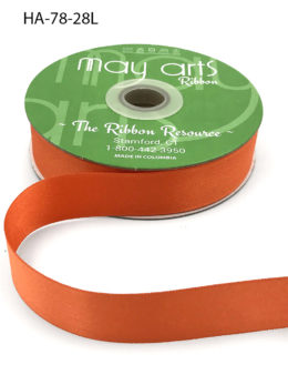 orange double face satin ribbon